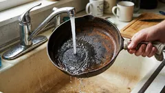 Verrostete Pfannen lassen sich mit einem einfachen Gemüse reinigen – das Geschirrspülen wird einfacher