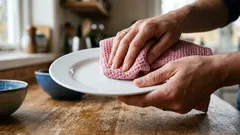 Küchentücher: Warum das Abtrocknen von Tellern und Tassen mit einem Tuch eine schlechte Angewohnheit sein kann